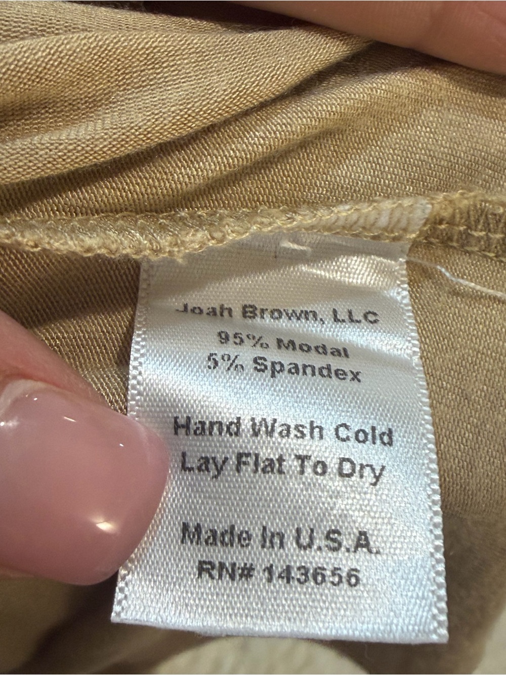 Joah Brown Women’s Cropped Tank Top in Tan OS S/M - Picture 5 of 5